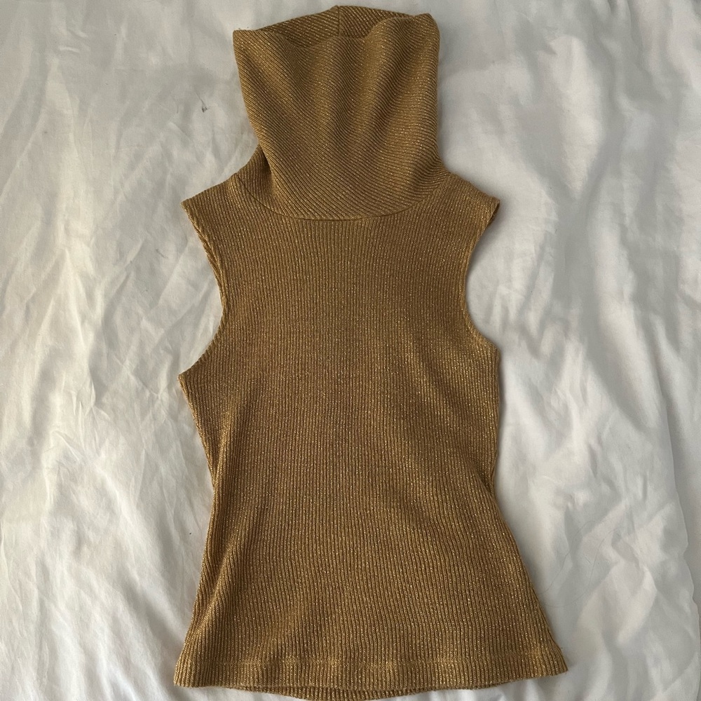 Versace gold turtleneck